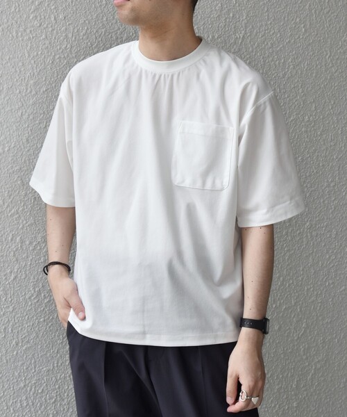 SHIPS any tシャツ any: SOLOTEX(R) バックピケ リラックス ポケット T