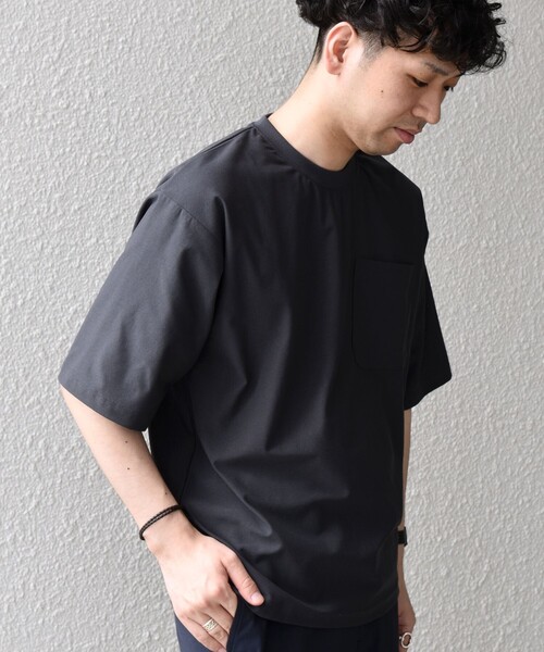 SHIPS any tシャツ any: SOLOTEX(R) バックピケ リラックス ポケット T