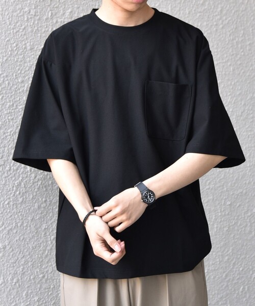SHIPS any tシャツ any: SOLOTEX(R) バックピケ リラックス ポケット