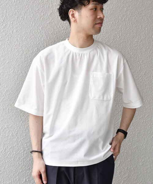 SHIPS any tシャツ any: SOLOTEX(R) バックピケ リラックス ポケット