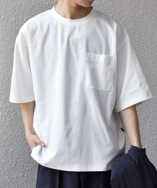 SHIPS any tシャツ any: SOLOTEX(R) バックピケ リラックス ポケット T