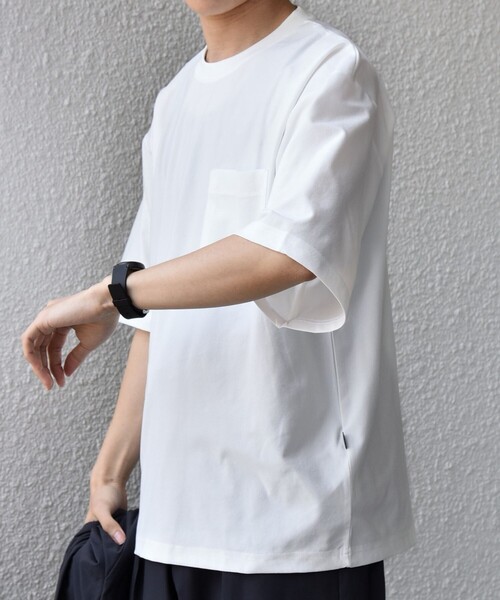 SHIPS any tシャツ any: SOLOTEX(R) バックピケ リラックス ポケット