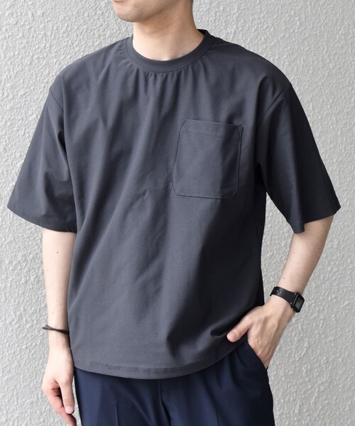 SHIPS any tシャツ any: SOLOTEX(R) バックピケ リラックス ポケット