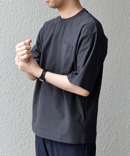 SHIPS any tシャツ any: SOLOTEX(R) バックピケ リラックス ポケット T