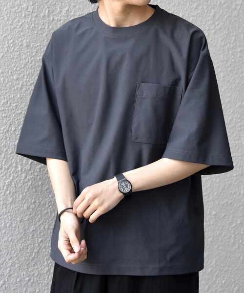 SHIPS any tシャツ any: SOLOTEX(R) バックピケ リラックス ポケット