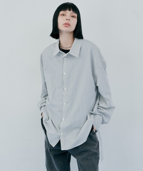 「AIVER」 長袖シャツ LARGE ブルー メンズ_画像2