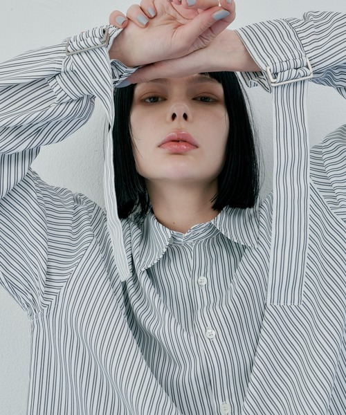 「AIVER」 長袖シャツ LARGE ブルー メンズ_画像6