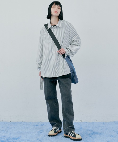 「AIVER」 長袖シャツ LARGE ブルー メンズ_画像8