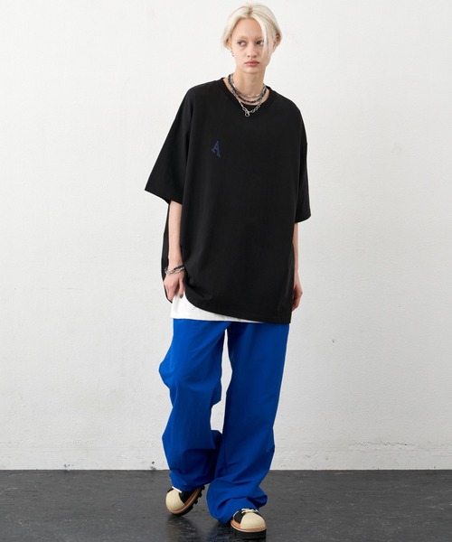 「AIVER」 半袖Tシャツ MEDIUM ブラック メンズ_画像6