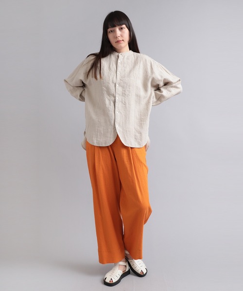 「RNA-N」 長袖ブラウス MEDIUM テラコッタ レディース_画像3