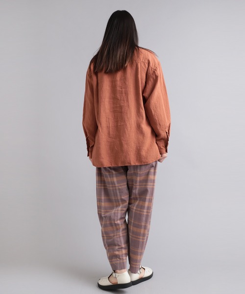 「RNA-N」 長袖ブラウス MEDIUM テラコッタ レディース_画像5