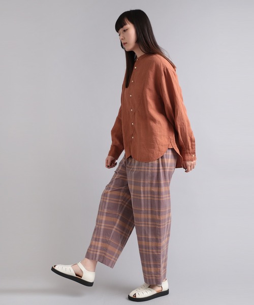 「RNA-N」 長袖ブラウス MEDIUM テラコッタ レディース_画像7