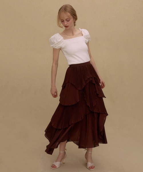 eimy istoire スカート EIMY ISTOIRE（エイミーイストワール） ロング スカート PLEATED