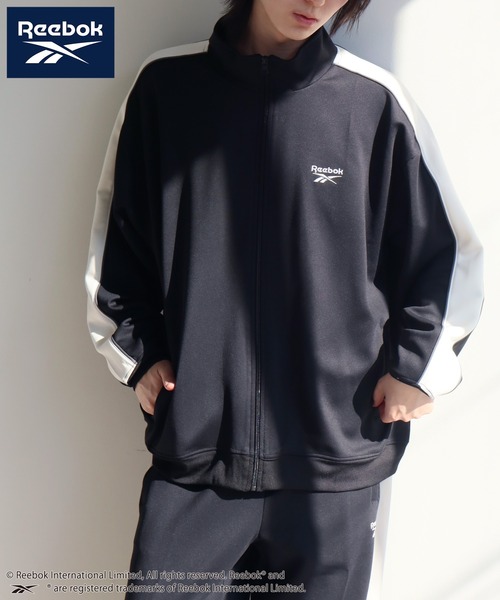 「Reebok」 ジャージブルゾン M ブラック メンズ_画像3