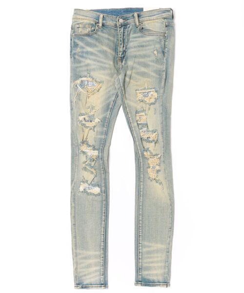 mnml ラインストーン スキニー デニムジーンズx201 ２８インチ ミニマル mnml（ミニマル） ジーンズ mnml/ミニマル/X201 RHINESTONE SKINNY