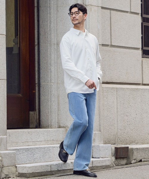 「SPU」 長袖シャツ S サックスブルー メンズ_画像9