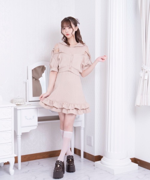 LAFARY（ラファリー） ワンピース エンブレムロゴパーカーワンピ