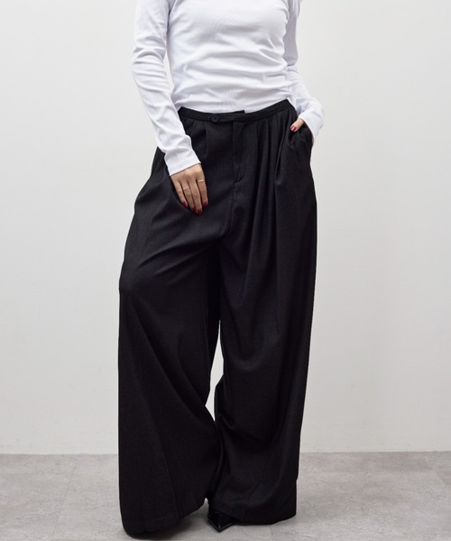 「HANNE」 スラックス SMALL ブラック レディース_画像4