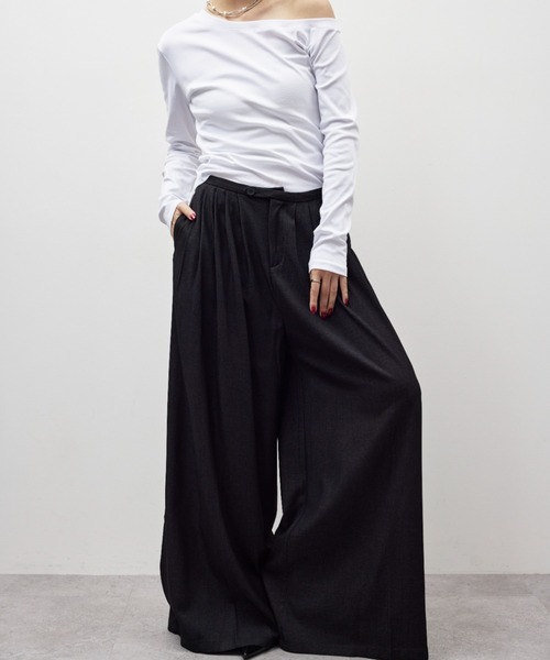 「HANNE」 スラックス SMALL ブラック レディース_画像5