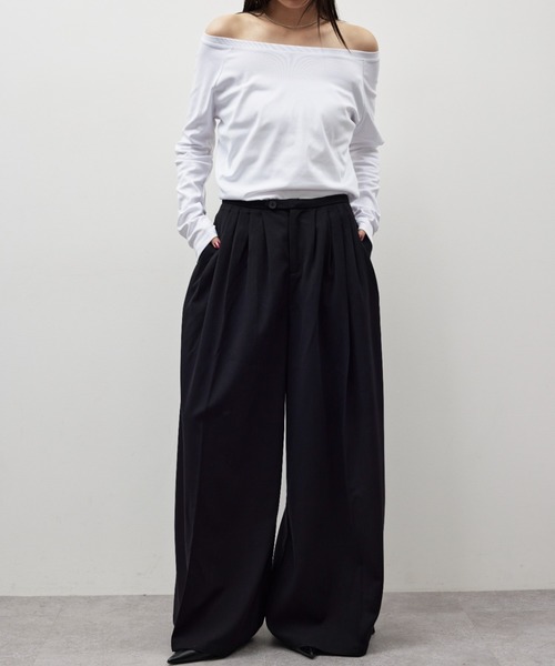 「HANNE」 スラックス SMALL ブラック レディース_画像7
