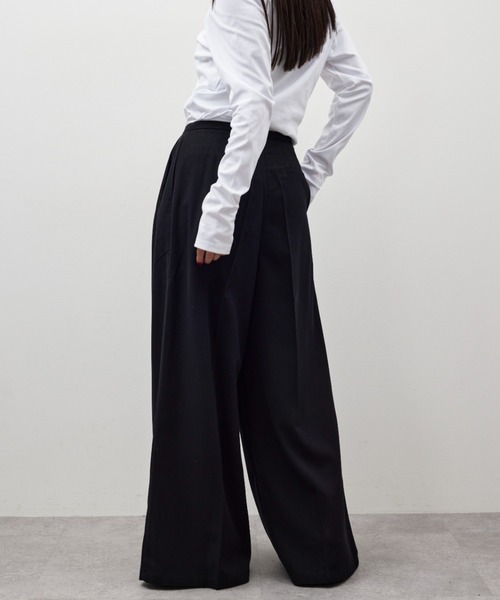 「HANNE」 スラックス SMALL ブラック レディース_画像8