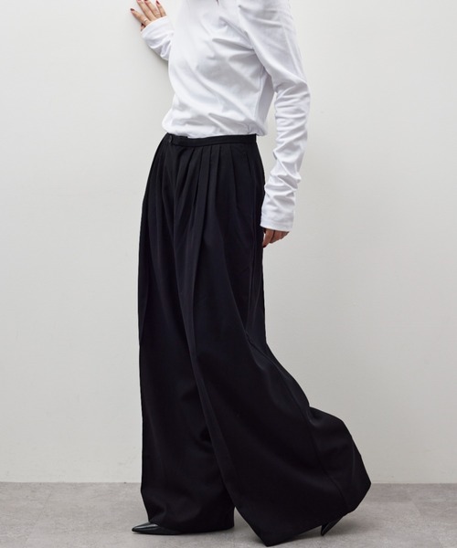 「HANNE」 スラックス SMALL ブラック レディース_画像9
