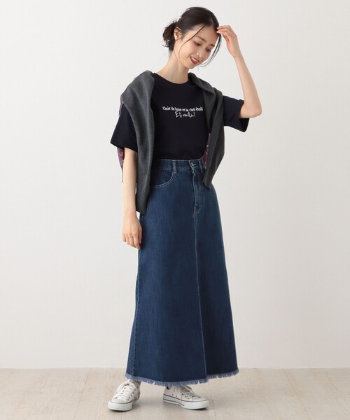 「Afternoon Tea」 半袖Tシャツ MEDIUM ネイビー レディース_画像5