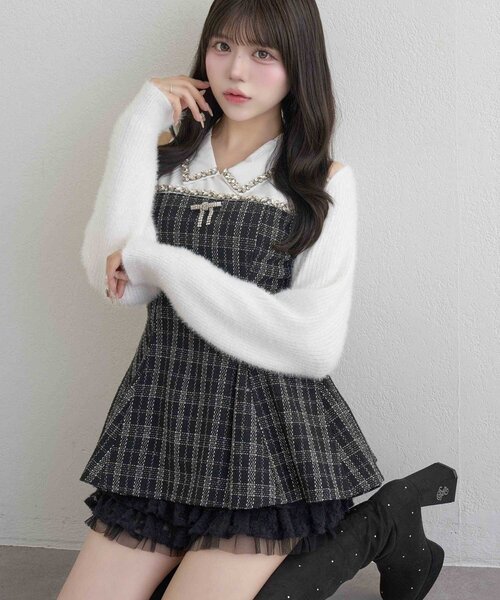Belle Charme ブラウス シャツ 「Belle Charme」Jewel Peplum Tops