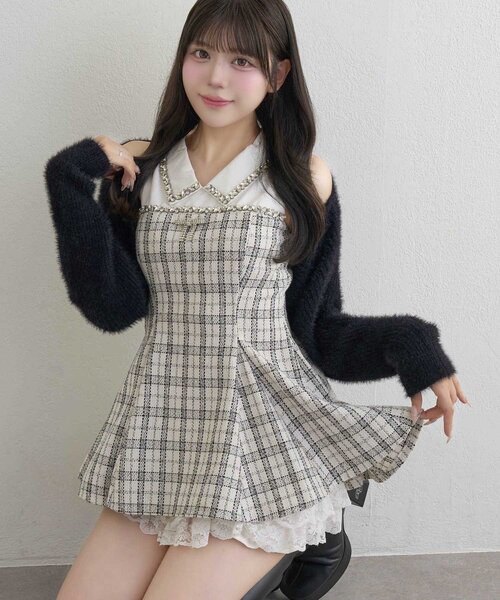 Belle Charme ブラウス シャツ 「Belle Charme」Jewel Peplum Tops