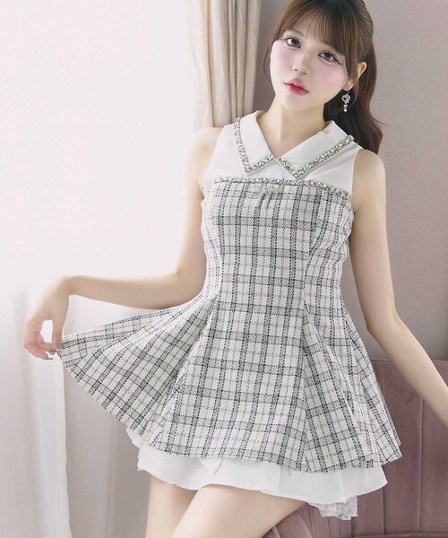 Belle Charme ブラウス シャツ 「Belle Charme」Jewel Peplum Tops