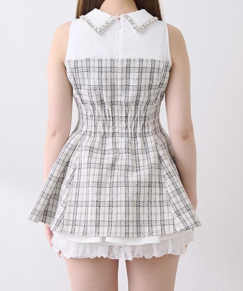 Belle Charme ブラウス シャツ 「Belle Charme」Jewel Peplum Tops