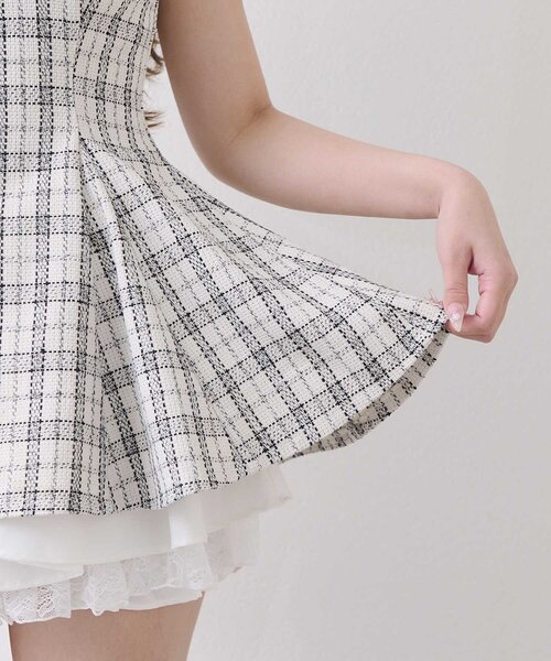 Belle Charme ブラウス シャツ 「Belle Charme」Jewel Peplum Tops