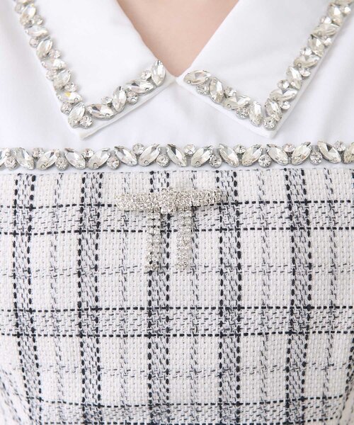 Belle Charme ブラウス シャツ 「Belle Charme」Jewel Peplum Tops