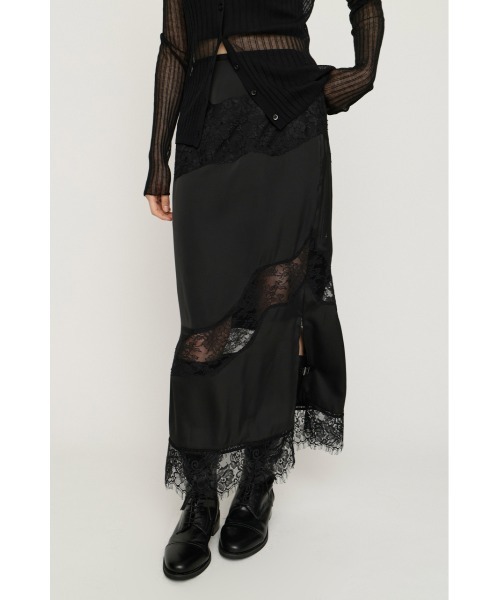 SLY（スライ） ロング スカート VINTAGE SATIN LACE SK ヴィンテージ