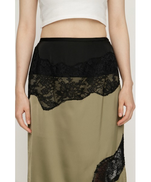 SLY（スライ） ロング スカート VINTAGE SATIN LACE SK ヴィンテージ