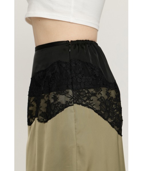 SLY（スライ） ロング スカート VINTAGE SATIN LACE SK ヴィンテージ
