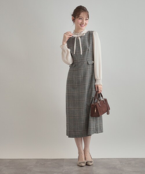 「couture brooch」 サロペットスカート 36 グレー レディース_画像2