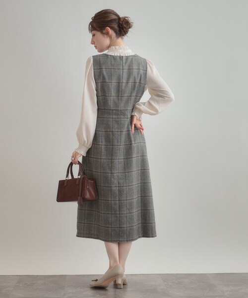 「couture brooch」 サロペットスカート 36 グレー レディース_画像3