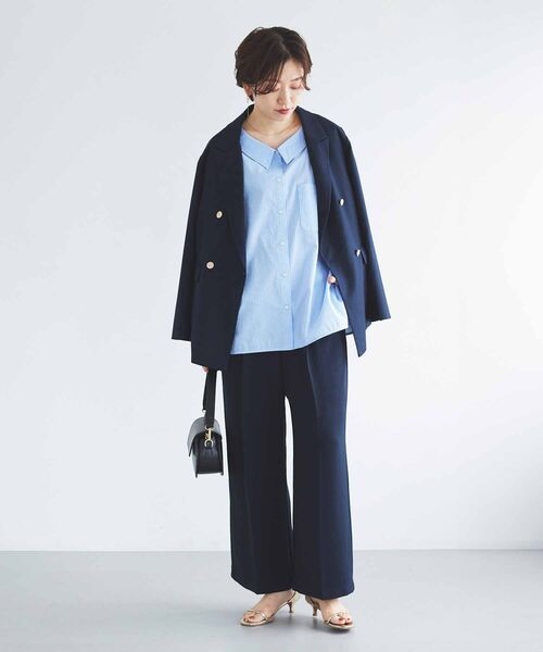 「le.coeur blanc」 長袖ブラウス 38 ブルー系その他2 レディース_画像7