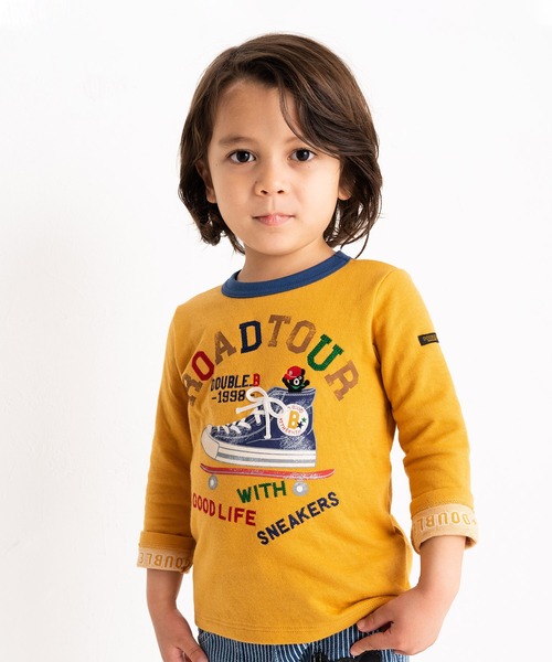 tシャツ スニーカープリント長袖Ｔシャツ キッズ 子供服 男の子の画像