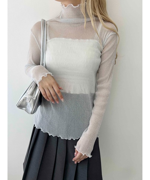 Heather（ヘザー）の「ラメシアーカットソー（半袖） 964230（T