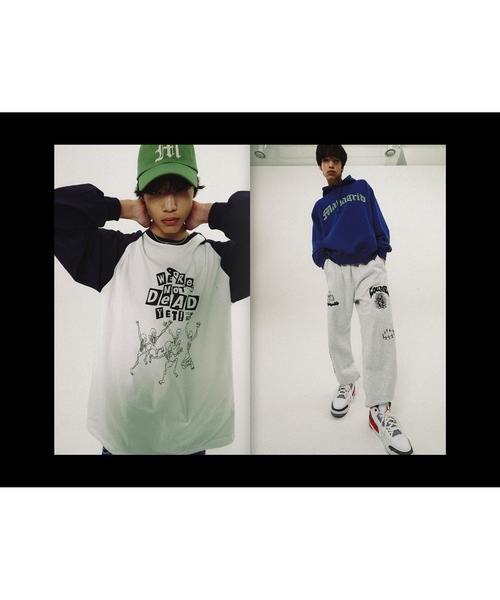 MAHAGRID tシャツ 「mahagrid/マハグリッド」HAPPY SKELETON LS