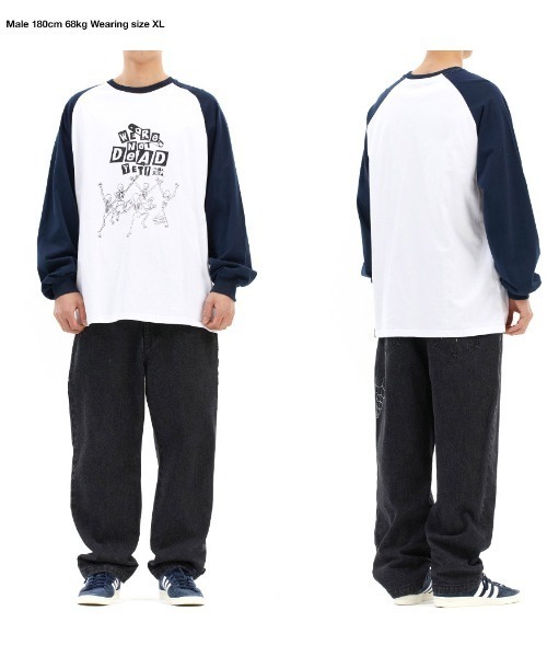 tシャツ 「mahagrid/マハグリッド」HAPPY SKELETON LS TEE/ハッピースケルトン 長袖Tシャツ レディース メンズ MAHAGRID tシャツ 「mahagrid/マハグリッド」HAPPY SKELETON LS