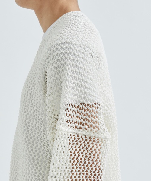 sulvam（サルバム） ニット 【sulvam / サルバム】MESH ASYMMETRY KNIT