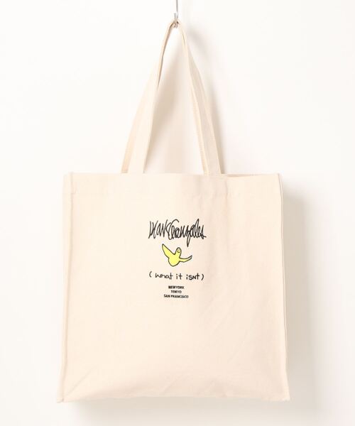 Mark Gonzales トートバッグ What it isNt キャンバス 刺繍