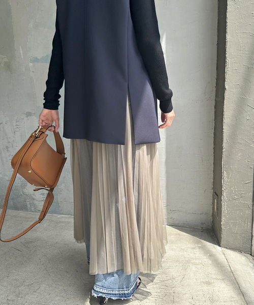 Spick＆Span スカート チュールプリーツスカート レディース