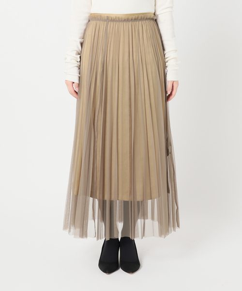 Spick＆Span スカート チュールプリーツスカート レディース