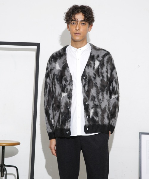 ☆ナノユニバース高級 総柄カーディガン☆日本製 ☆ナノユニバース高級 総柄カーディガン☆日本製