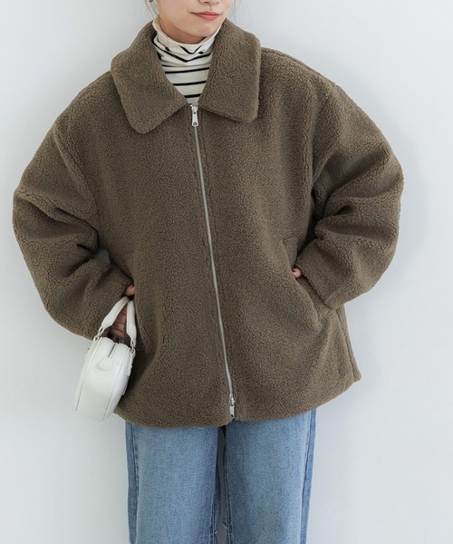 coca（コカ） ジャケット ブルゾン ステンカラーボアブルゾン