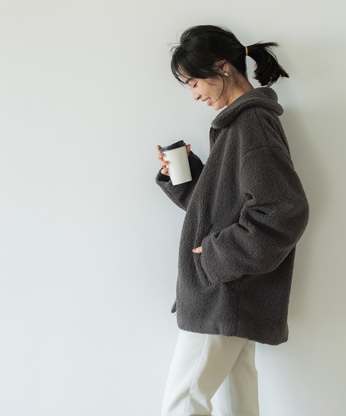 coca（コカ） ジャケット ブルゾン ステンカラーボアブルゾン